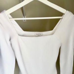 Aritzia Babaton Squareneck, Long-Sleeve Bodysuit